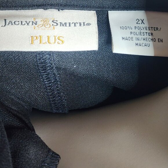 JACLYN SMITH Solid All Faux Suede Black Button Front Top Womens Plus Size 2X - Picture 5 of 6